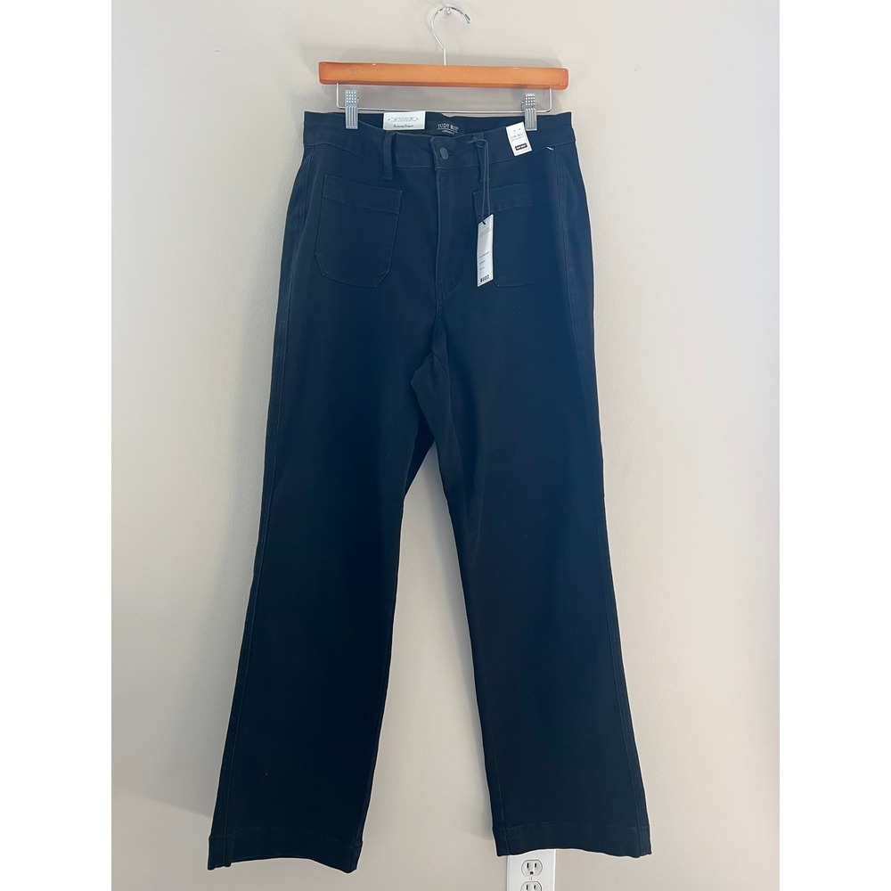 Judy Blue High Waist Patch Pocket Straight Leg Black Jeans JB88327 BK-CO 14W